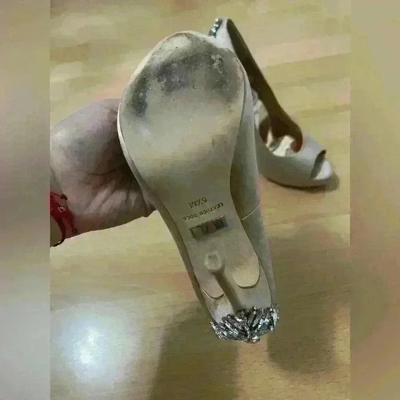 Kiara Crystal Back Open Toe Pump (Women) Rose Gold - Picture 9 of 9